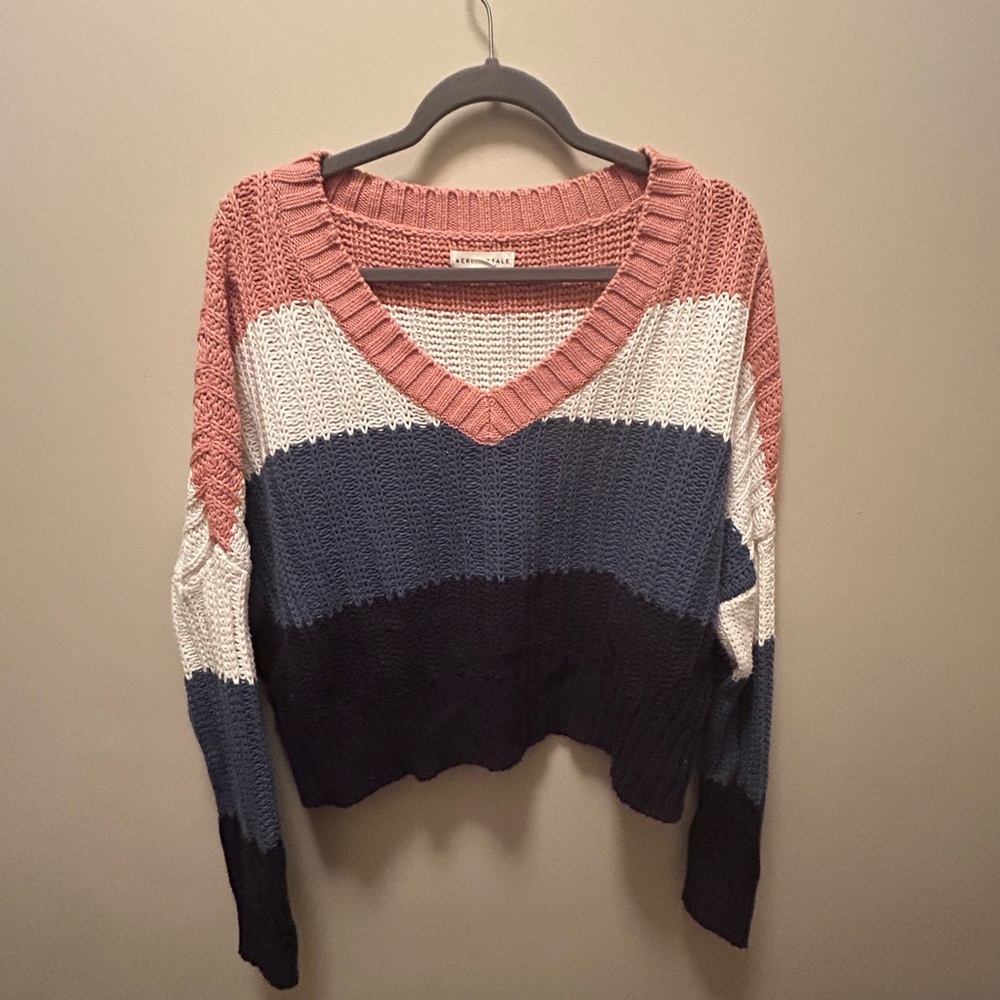 Aeropostale Color Block Crop Sweater